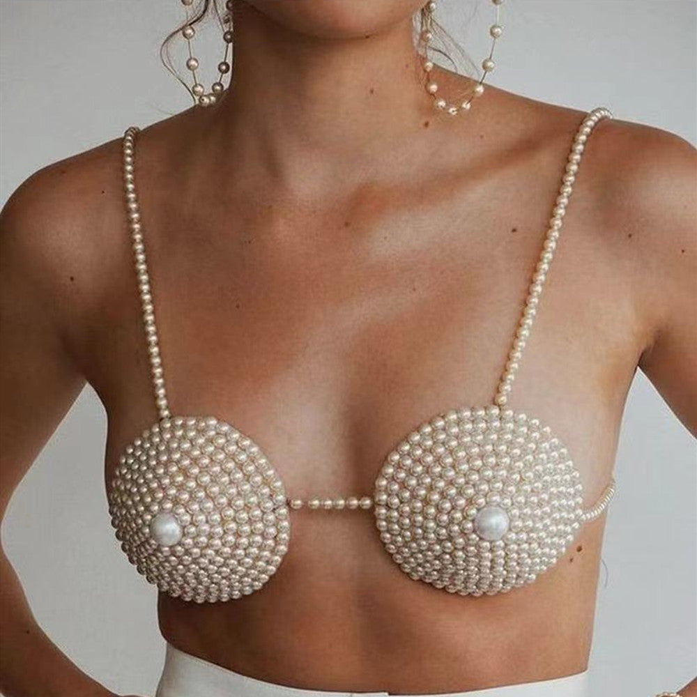Vintage Circle of Pearls Bralette