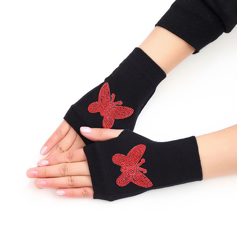 Bedazzled Fingerless Gloves