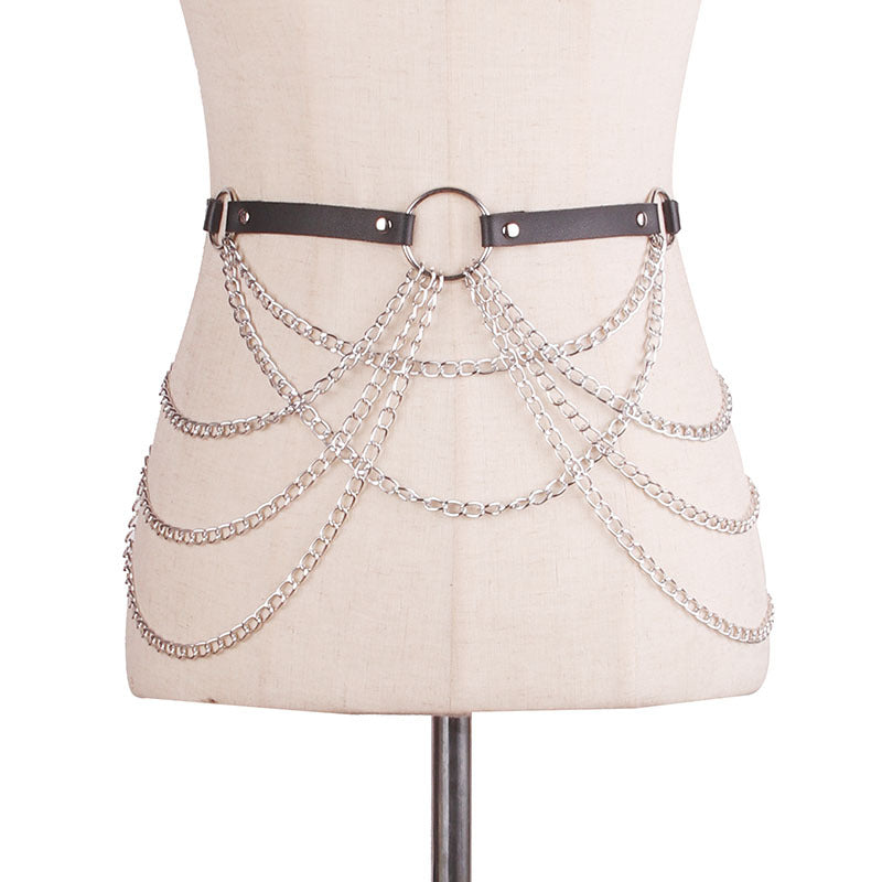 Avant-Garde Chain Skirt Belt