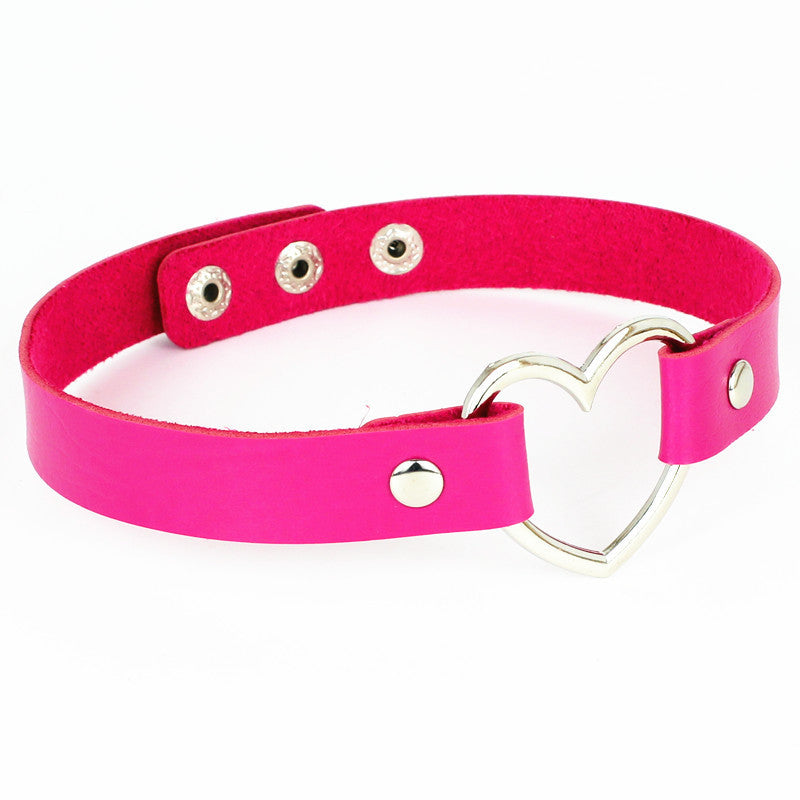Leather Heart Collar Collection
