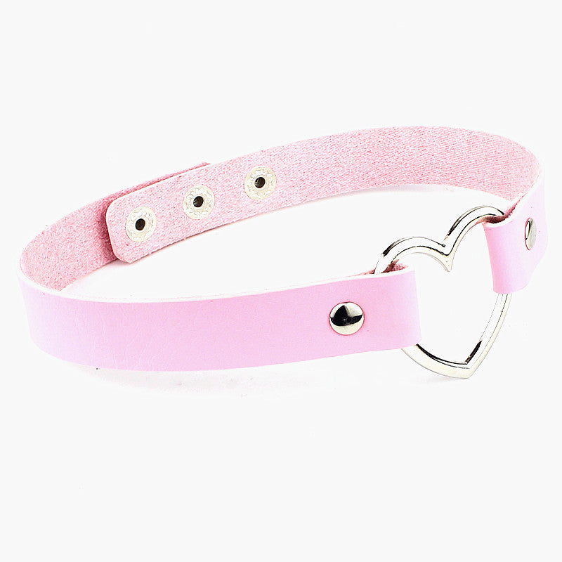 Leather Heart Collar Collection