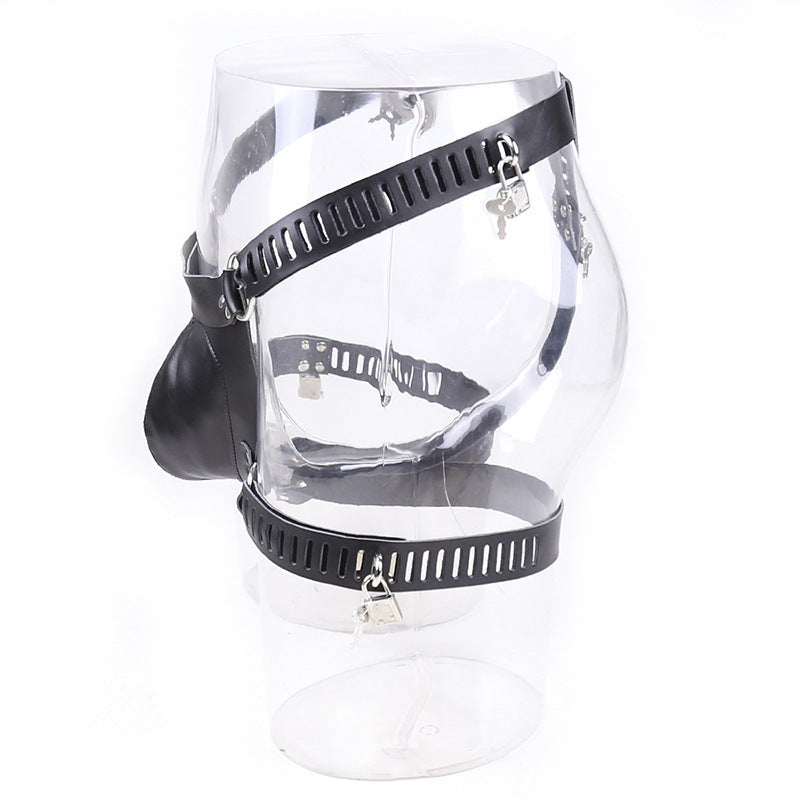 Dark Dominion Leather Chastity Cage