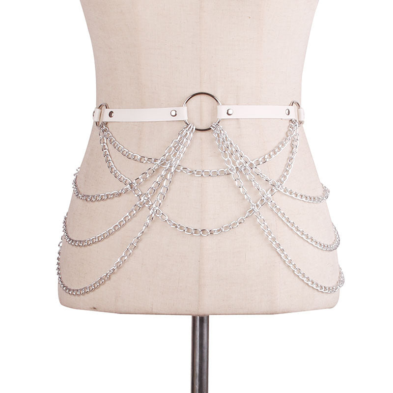 Avant-Garde Chain Skirt Belt