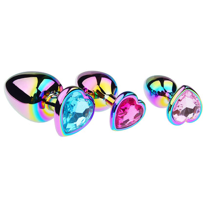 Iridescencent Heart Shaped Butt Plugs