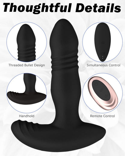 Vibrating & Thrusting Butt Plug