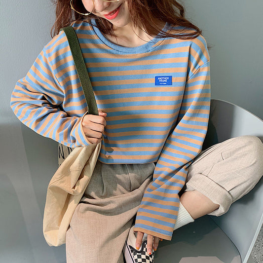 Faded Striped Long-Sleeve Shirt