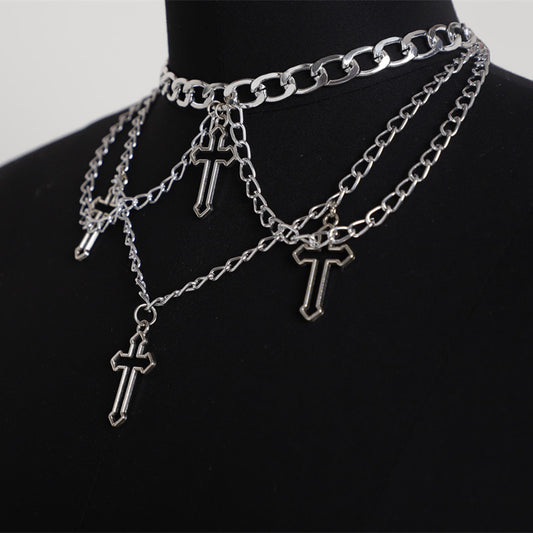 Gothic Cross Chain Necklace