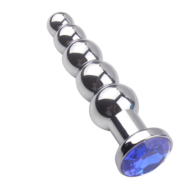 Metal Gem Beaded Butt Plug