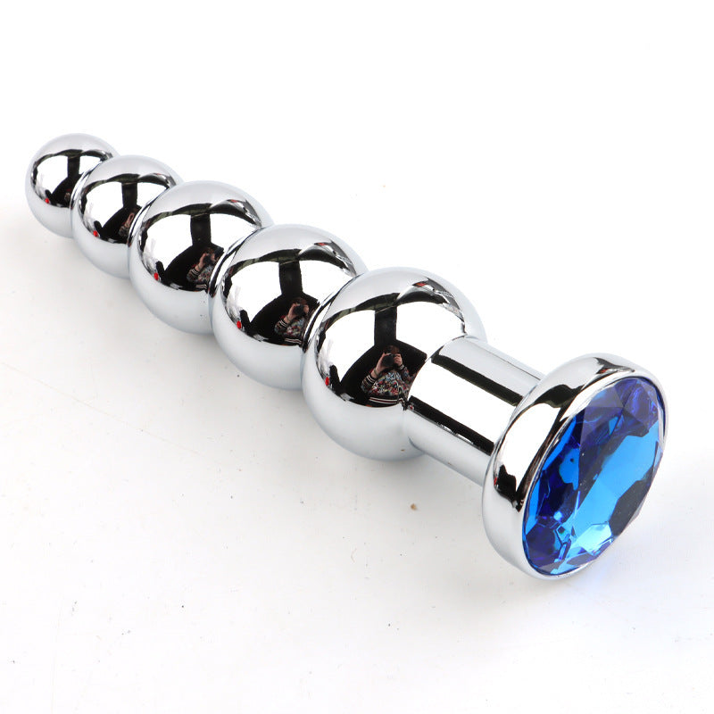 Metal Gem Beaded Butt Plug