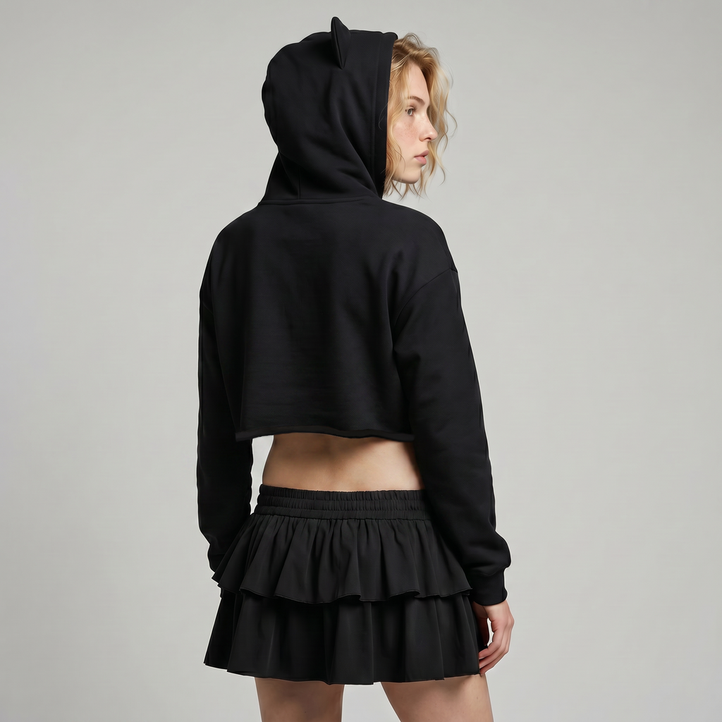 Catboy Crop Top Femboy Republic Hoodie