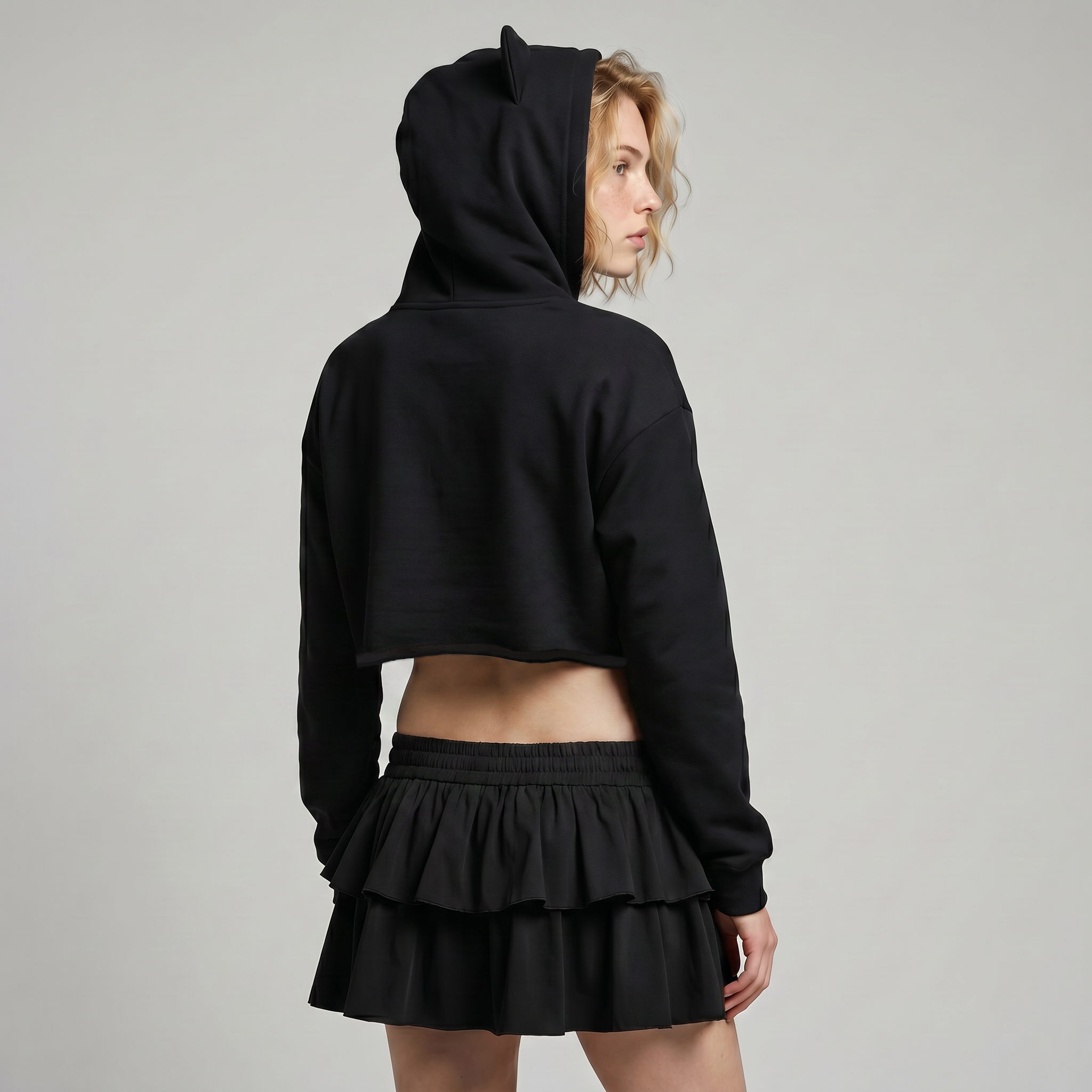 Catboy Crop Top Femboy Republic Hoodie