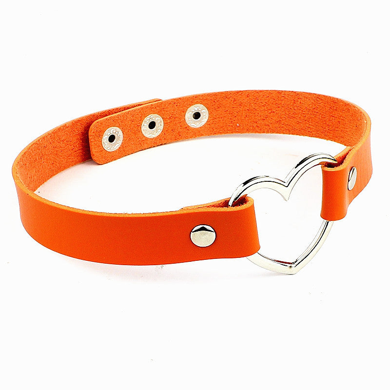 Leather Heart Collar Collection