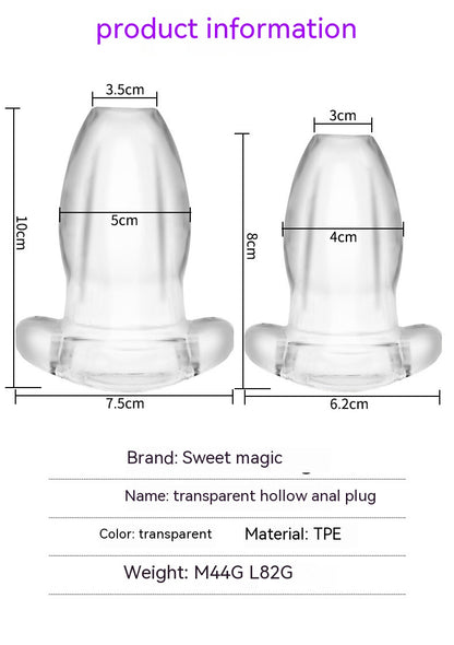 Transparent Hollow Butt Plug