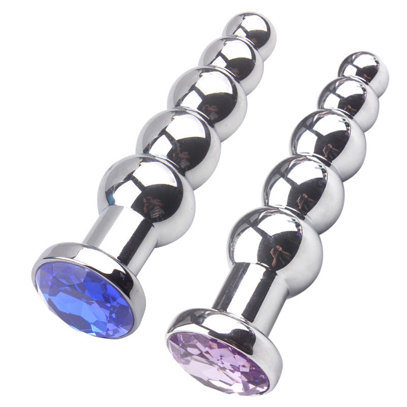 Metal Gem Beaded Butt Plug