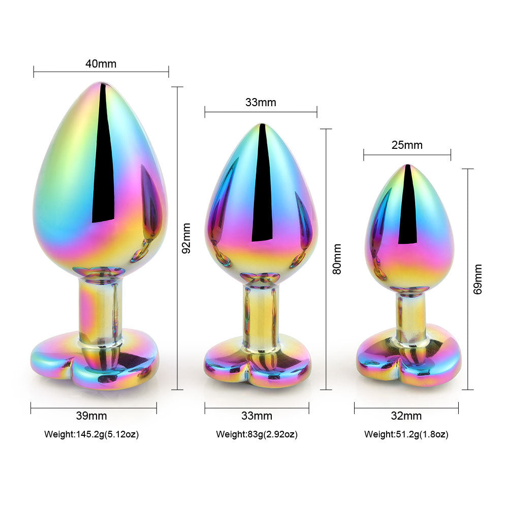 Iridescencent Heart Shaped Butt Plugs