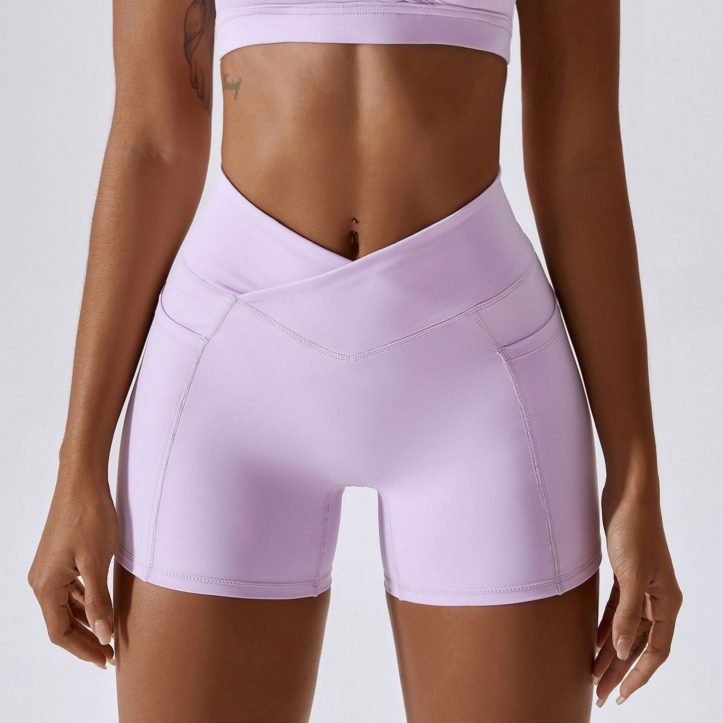 Cross Waist Fitness Shorts