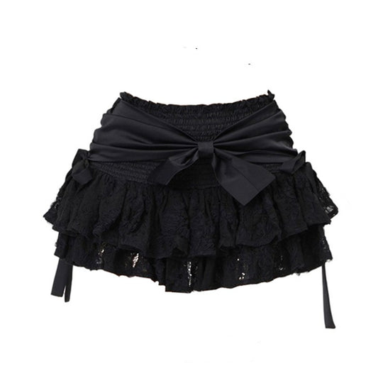 Gothic Noir Bow Skirt